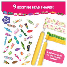 Colorful paper bead making kit for DIY jewelry representing Tropical Paradise theme