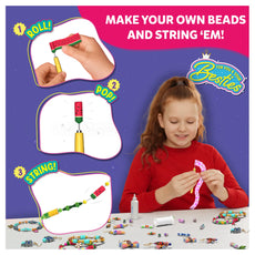 Bead-making craft kit for DIY jewelry, Tropical Paradise theme, suitable for ages 6-13
