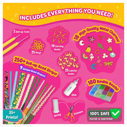 Craft kit with tools and materials for DIY jewelry making in Tropical Paradise theme