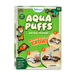 Box of Skillmatics Aqua Puffs Animal Friends art kit on a white background