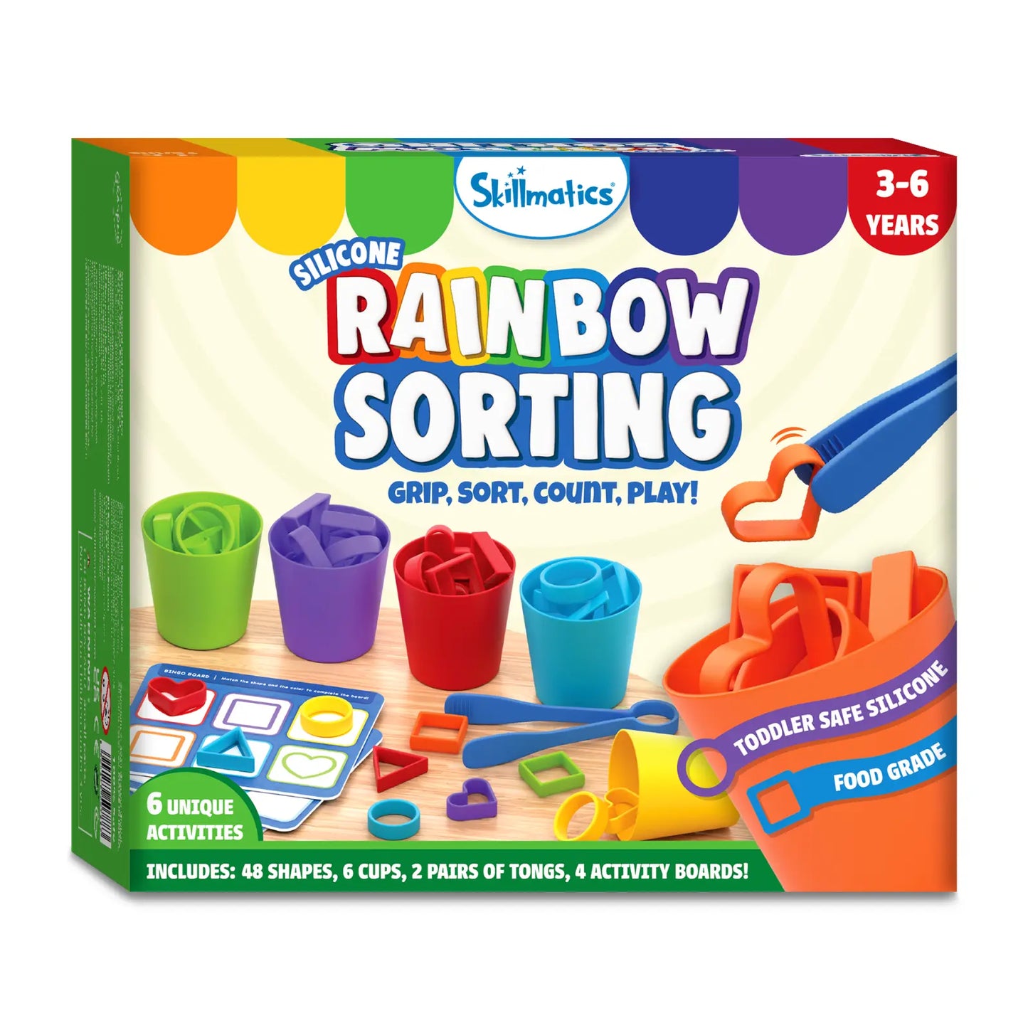 Silicone Rainbow Sorting | Sorting, Counting & Sequencing Toy (ages 3-6)