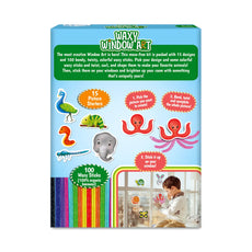 Waxy Window Art Kit featuring Amazing Animal designs for DIY craft projects for kids