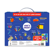 Art and craft chest filled with supplies for kids ages 6 to 13