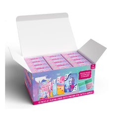 Box of Unicorn Playing Cards from Unicorn Cards 15 Pack Set for kids ages 4 to 7