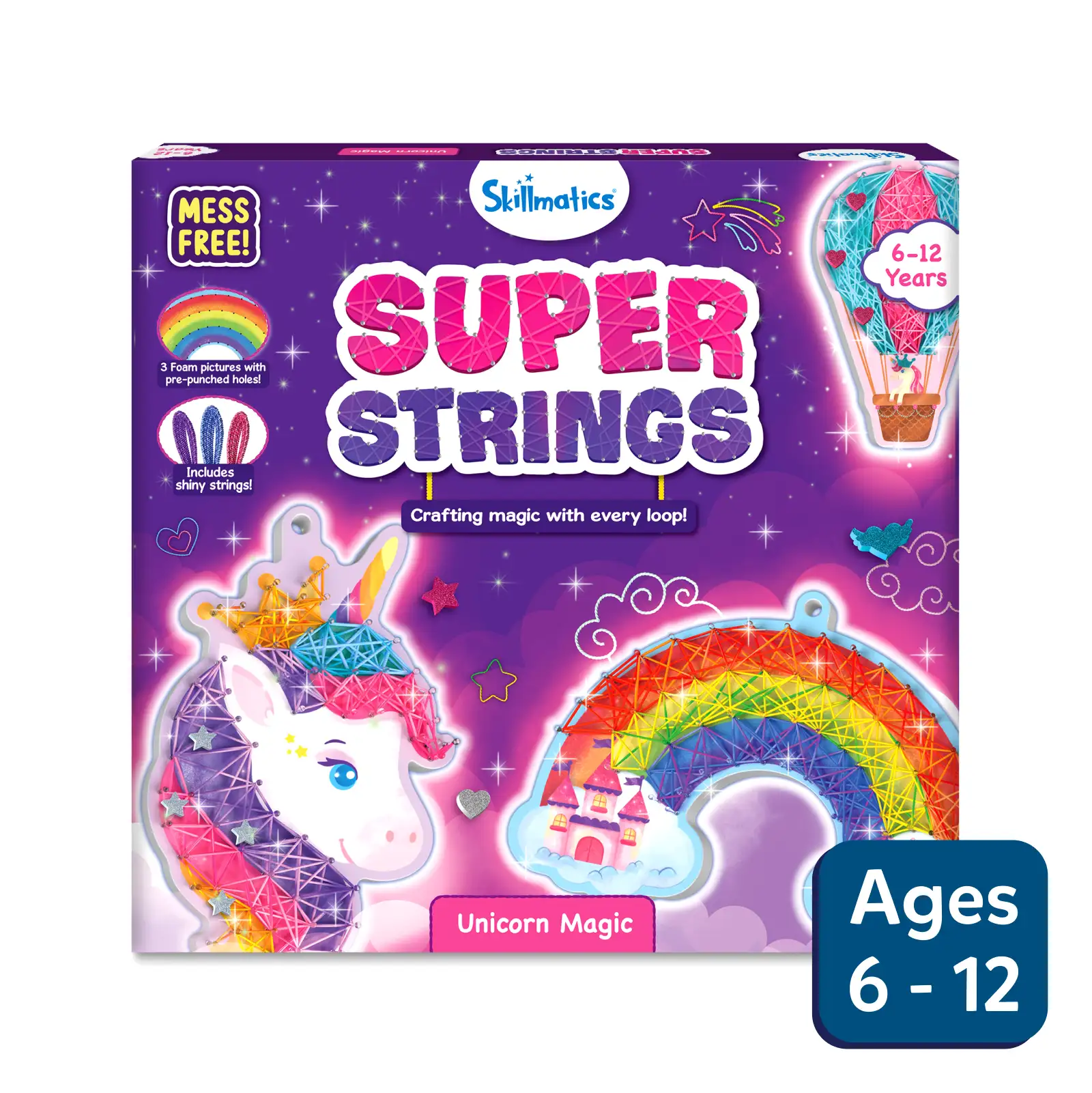 Super Strings: Unicorn Magic | Mess-Free String Art for Kids (ages 6-12)