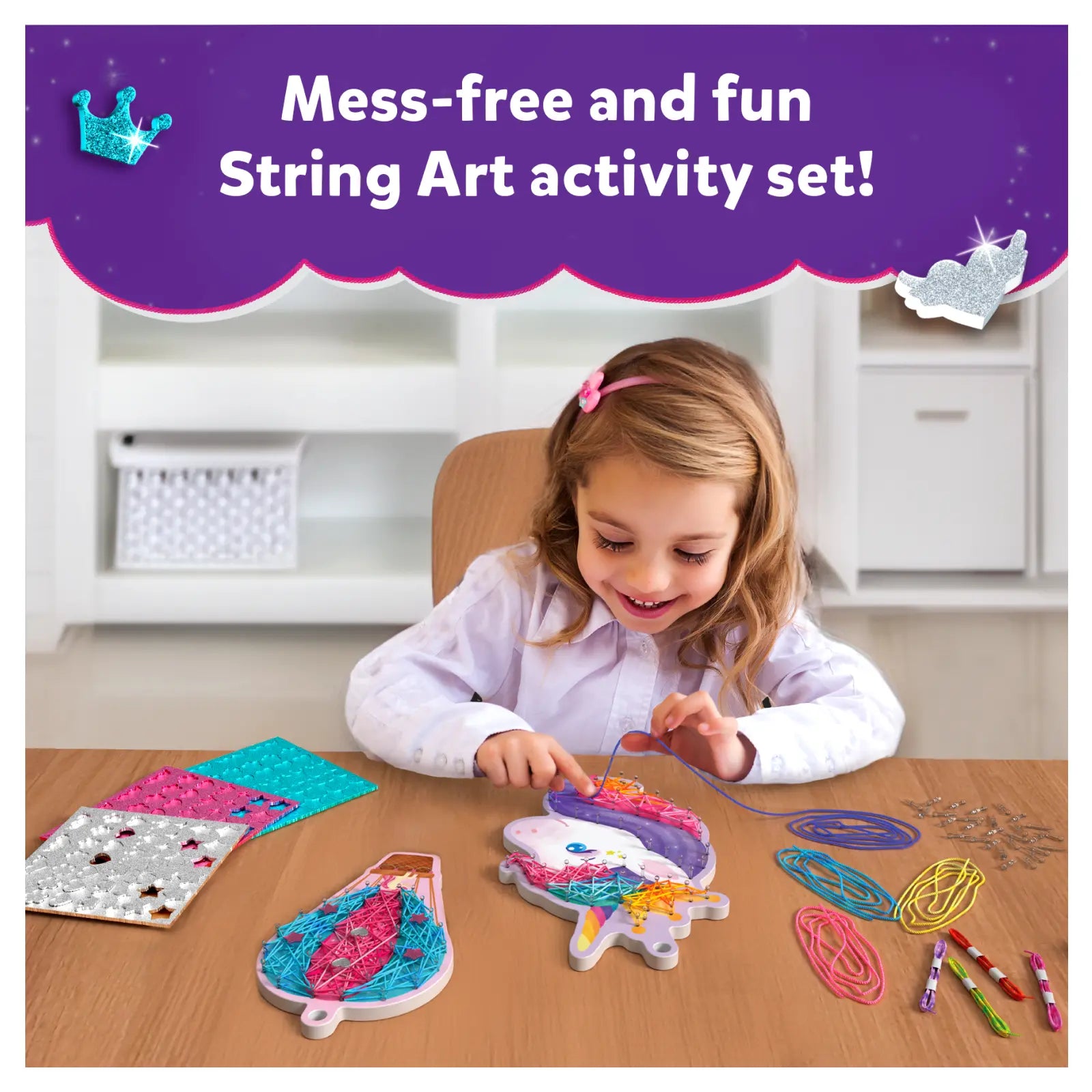 Super Strings: Unicorn Magic | Mess-Free String Art for Kids (ages 4-9)