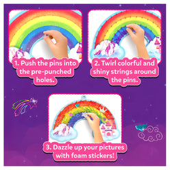 Rainbow String Art Craft Instructions for Super Strings Unicorn Magic Kids’ Art Kit