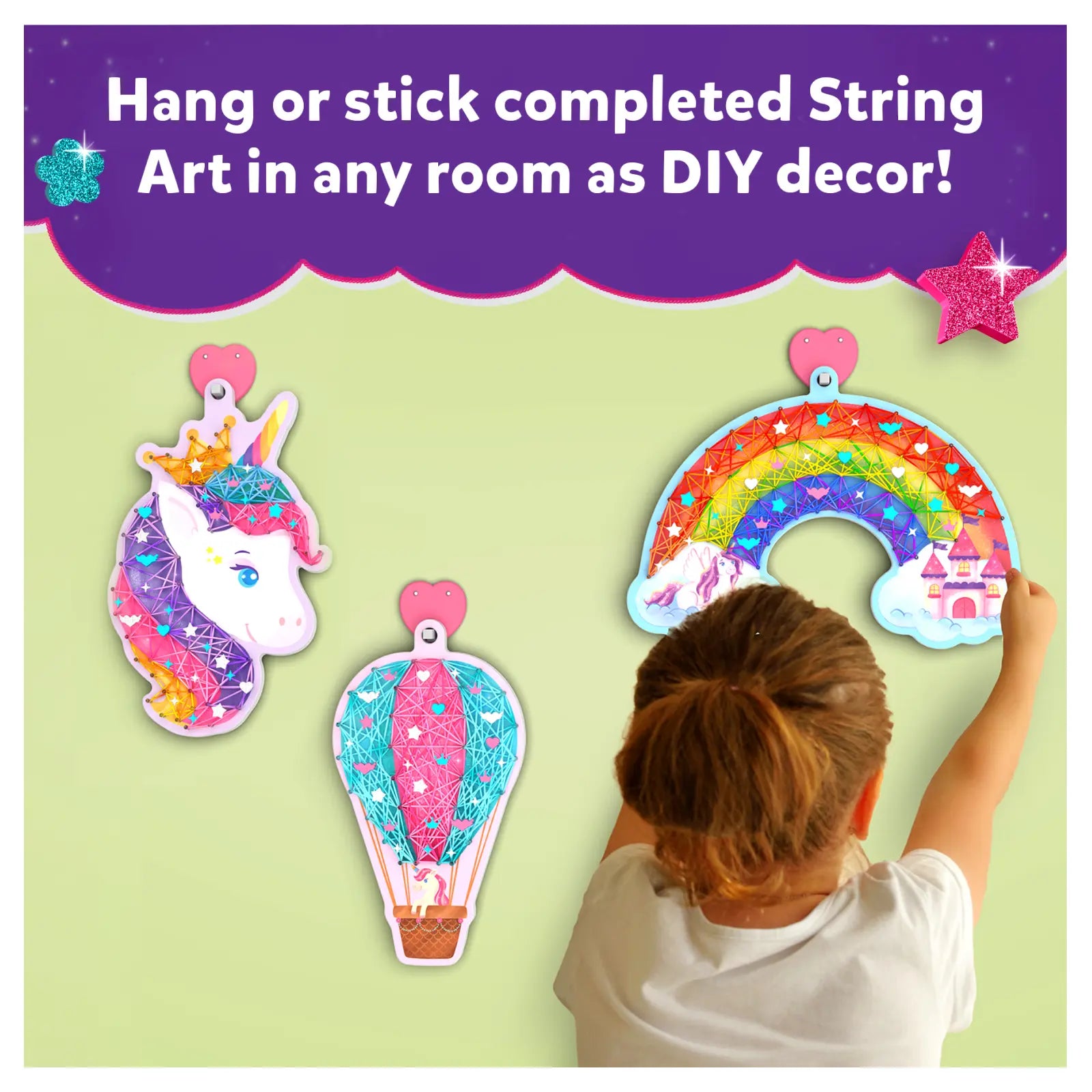 Super Strings: Unicorn Magic | Mess-Free String Art for Kids (ages 4-9)