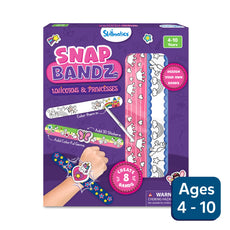 Snap Bandz Unicorns and Princesses craft kit for kids ages 4-10, fun art activity