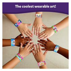 Colorful wearable art bracelets from Snap Bandz Unicorns & Princesses Craft Kit