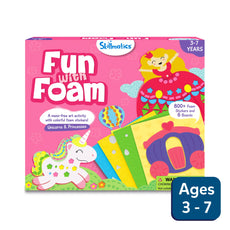 Colorful Fun with Foam craft kit for ages 3-7 featuring Unicorn and Princess sticker art