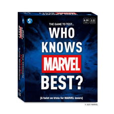 Marvel trivia game box for Who Knows Marvel Best Family and Party Card Game