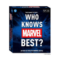 Marvel trivia game box for Who Knows Marvel Best Family and Party Card Game