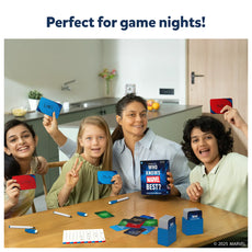Marvel trivia game for family and parties, perfect for ages 8 and up