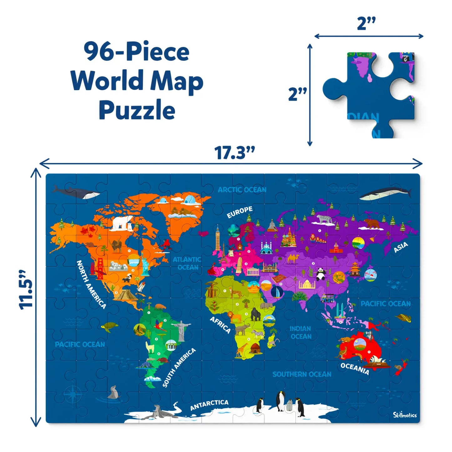World Map Puzzle (ages 6-12)