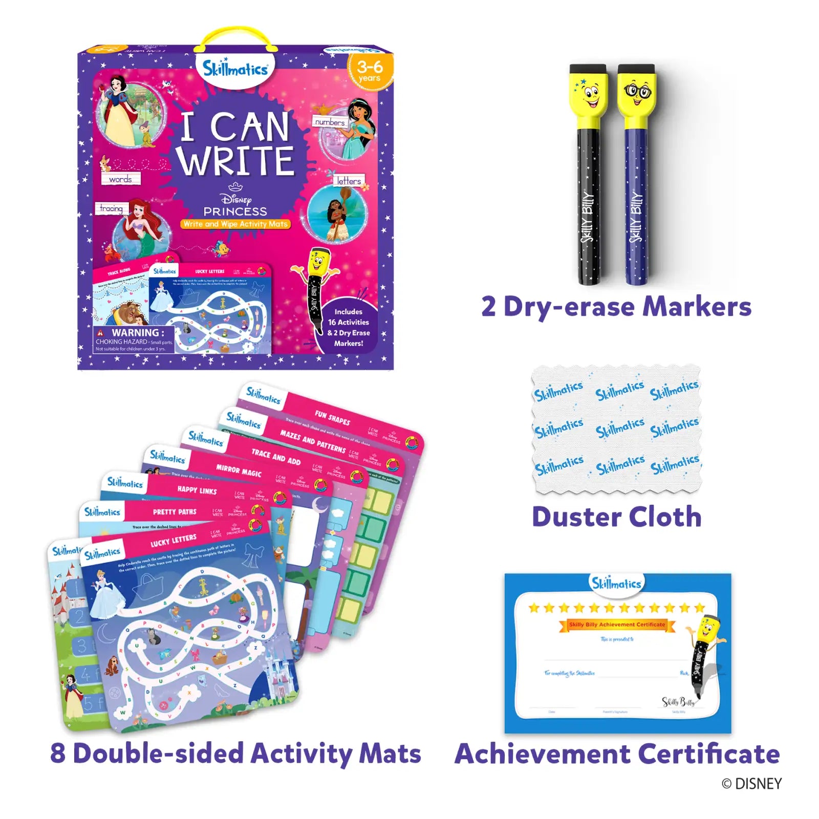 Disney Princess writing activity set from I Can Write Disney Princess and Lilo & Stitch