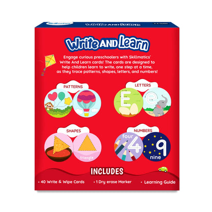 Skillmatics Write and Learn educational box for kids learning and writing skills