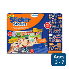 Sticker Stories activity set for children ages 3-7 featuring adventure around town themes