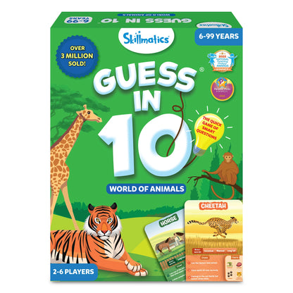 Skillmatics Card Game - Guess in 10 World of Animals, for Ages 6 and Up