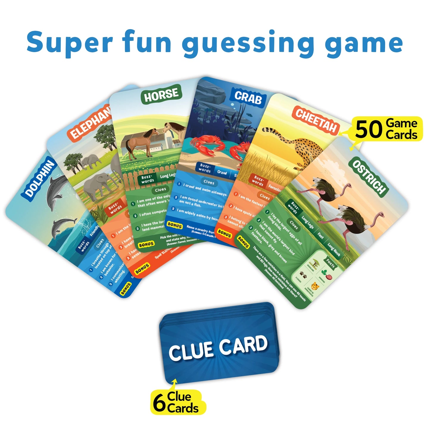Skillmatics Card Game - Guess in 10 World of Animals, for Ages 6 and Up