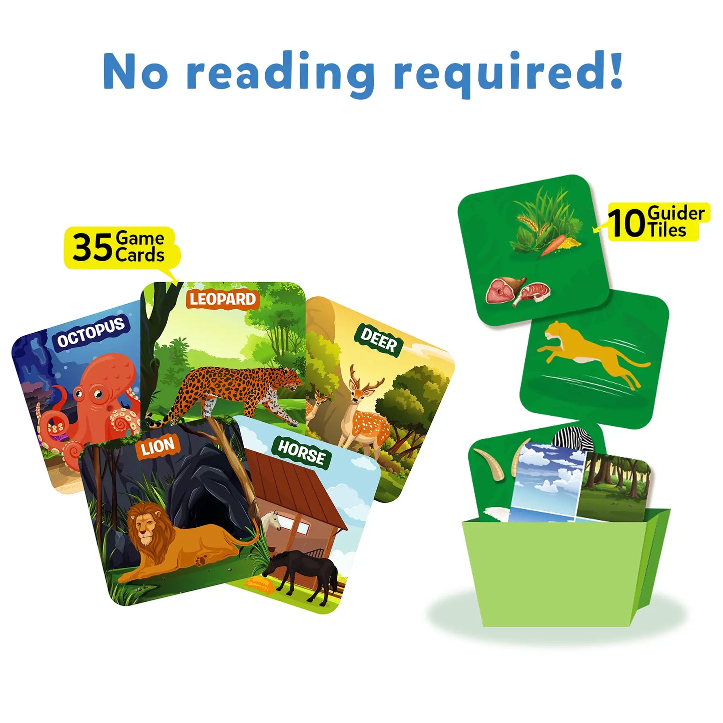 Skillmatics Card Game - Guess in 10 Junior Animal World, for Ages 3 to 6