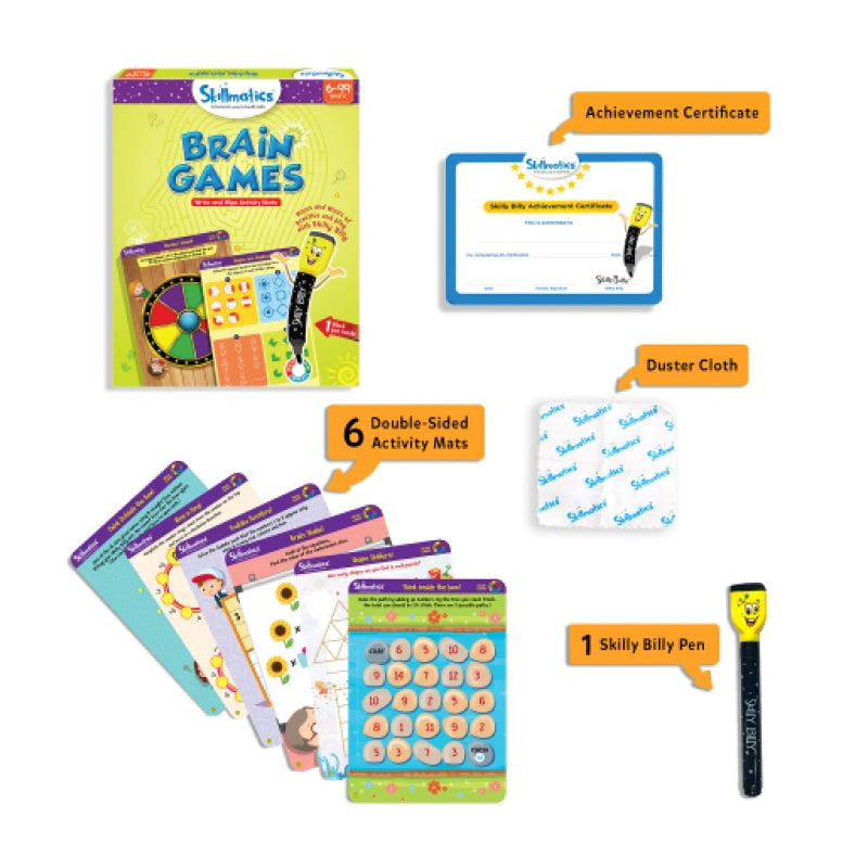 Brain Games | Reusable Activity Mats (ages 6+)