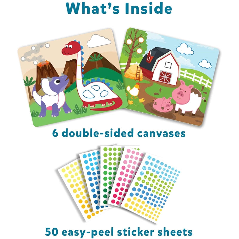 Dot it! Combo: Animal & Dinosaur Themed | No mess sticker art (ages 3-7)