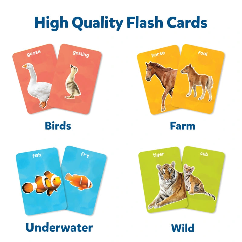 Flash Cards for toddlers: Animals & Their Babies (ages 1-4)