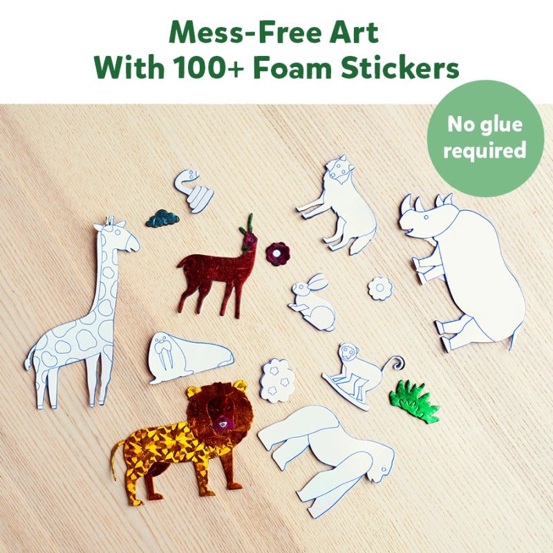 Foil Fun: World Of Animals  No Mess Art Kit (ages 4-9) – Skillmatics