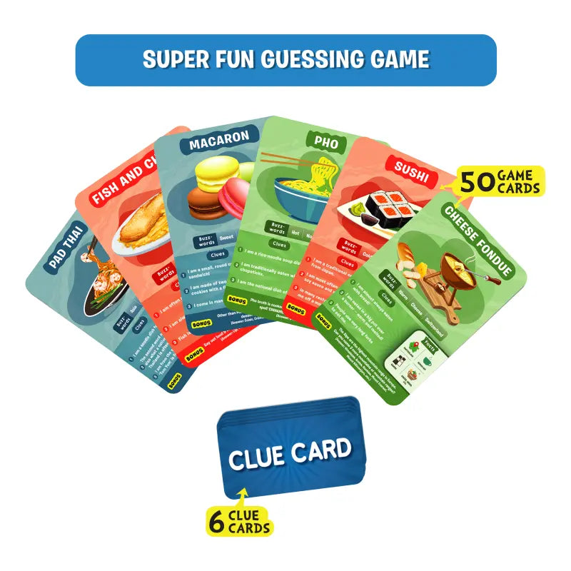 Guess in 10: Foods Around The World | Trivia card game (ages 8+)