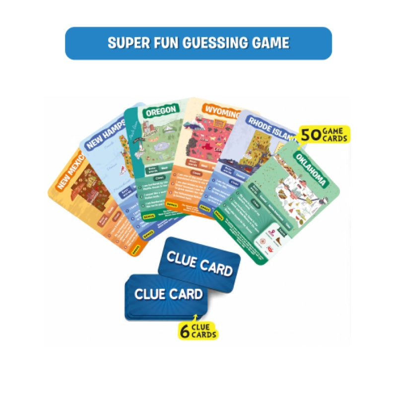 Guess in 10: States Of America | Trivia card game (ages 8+)