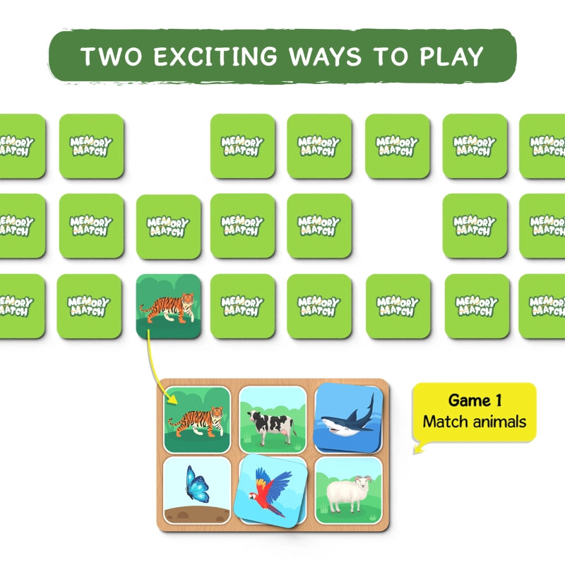 Memory Match: Animal Planet | Board Game (ages 3-7)