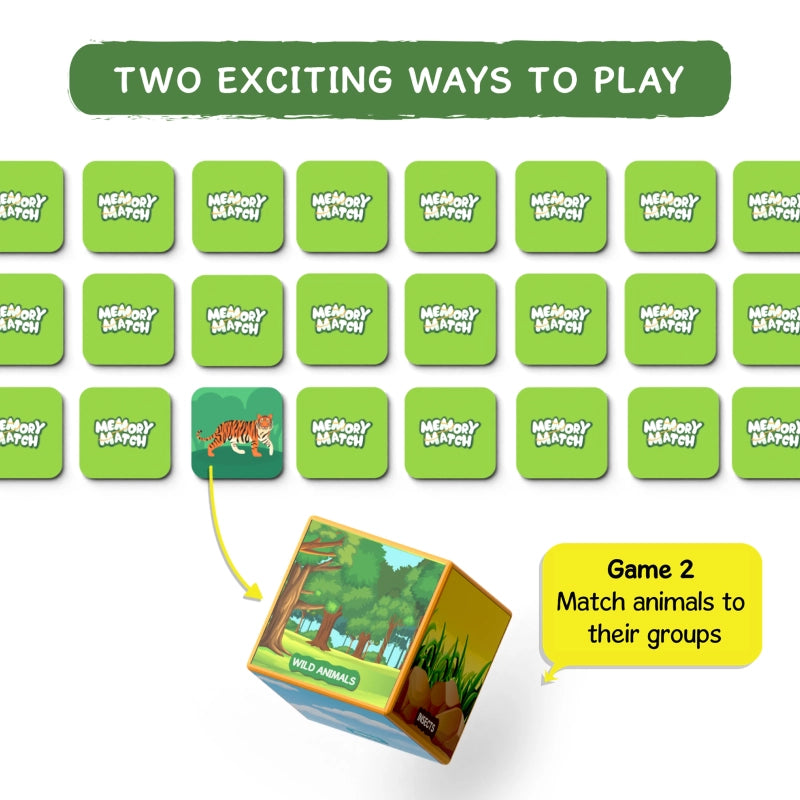 Memory Match: Animal Planet | Board Game (ages 3-7)