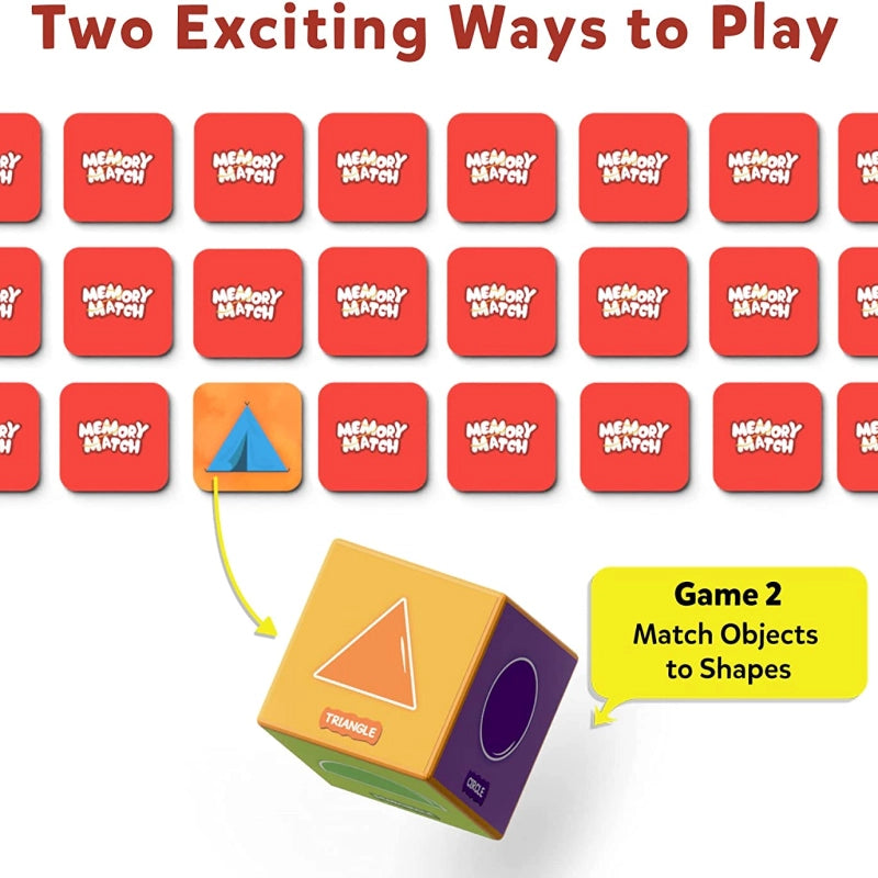 Memory Match: Shapes Around Us | Board Game (ages 3-7)