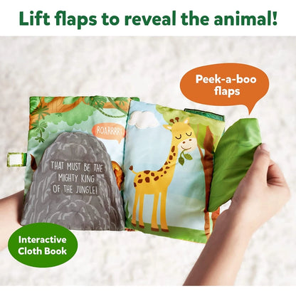 Peek-A-Boo: Jungle Theme | Interactive Soft Cloth Book (6 months+)