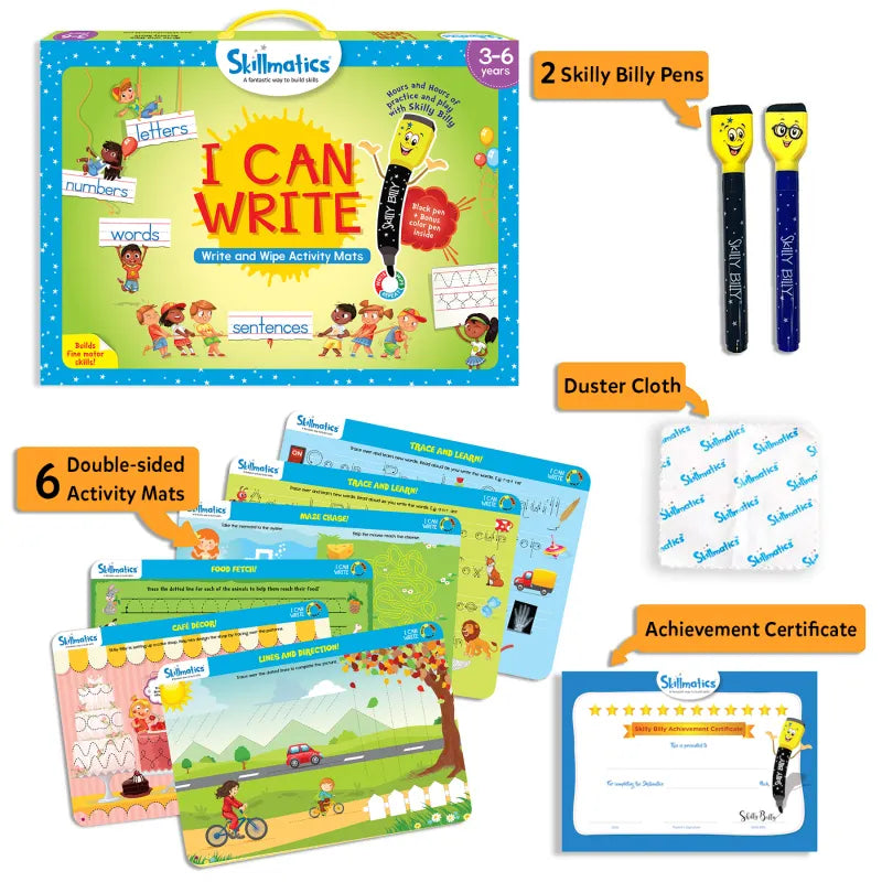 I Can Write + Preschool Champion: Reusable Activity Mats Combo (ages 3-6)