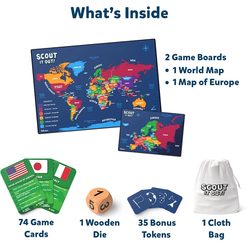 Scout it Out: Countries of The World | Trivia Board Game (ages 7+)