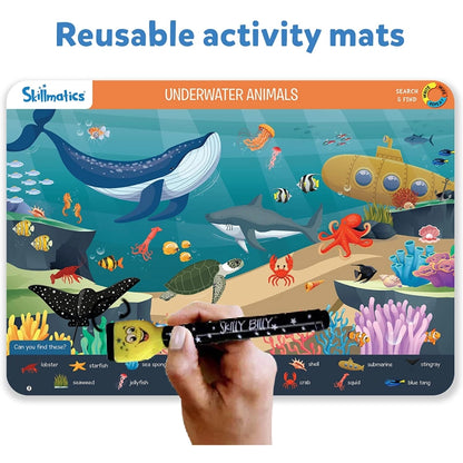 Search and Find: World of Animals | Reusable Activity Mats (ages 3-6)