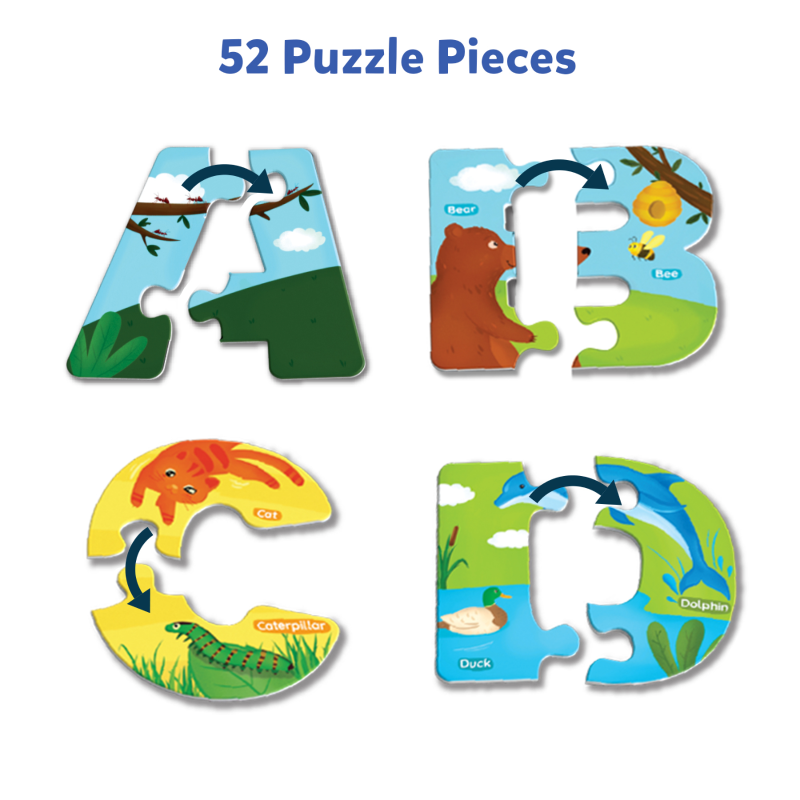 The Animal Alphabet  Fun & Educational Jigsaw Puzzle (ages 3-6