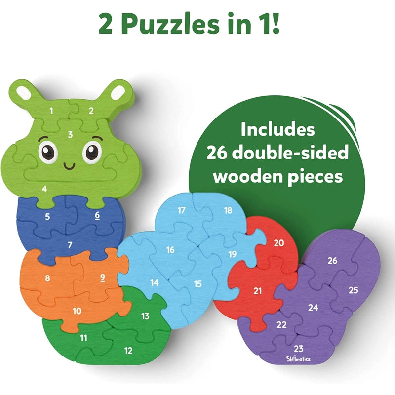 The Clever Caterpillar | Wooden Puzzle (ages 3+)